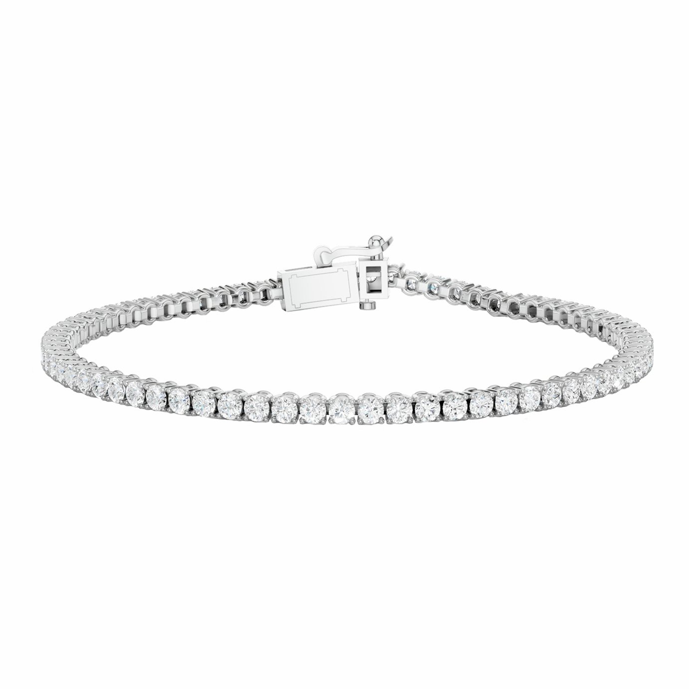 Pure Brilliance 9ct White Gold 3ct Diamond Tennis Bracelet