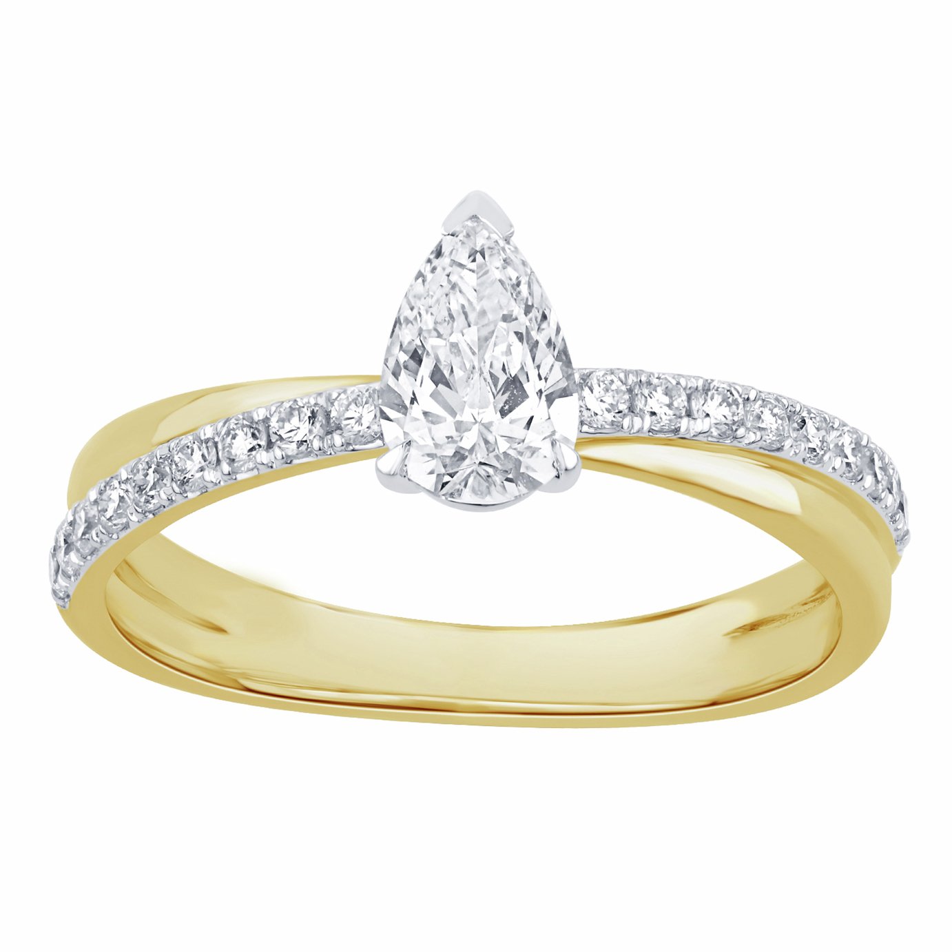 Pure Brilliance 9ct YG 0.68ct Laboratory grown Diamond Sol Ring 