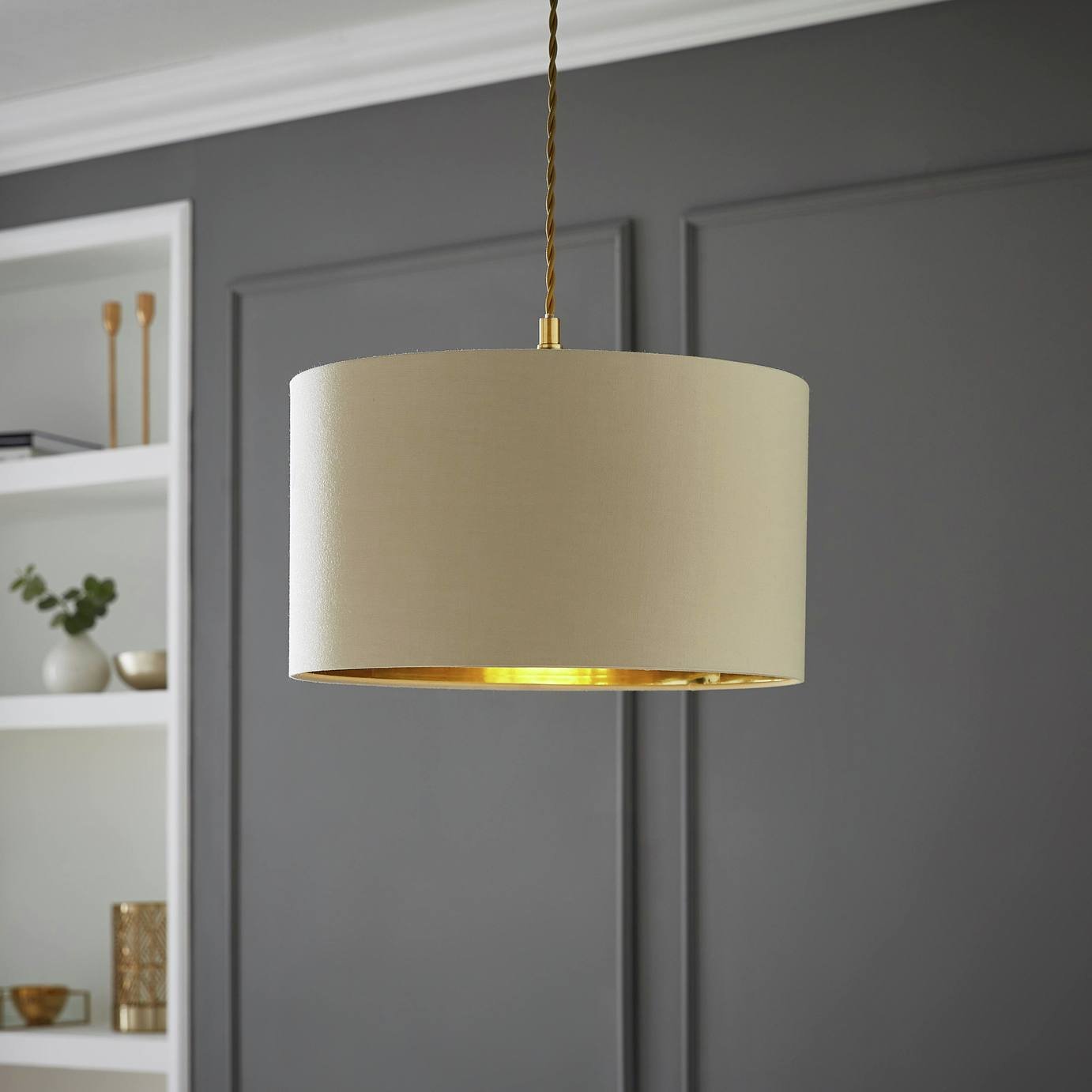 ValueLights Reni Cream Easy Fit Lampshade - 45cm