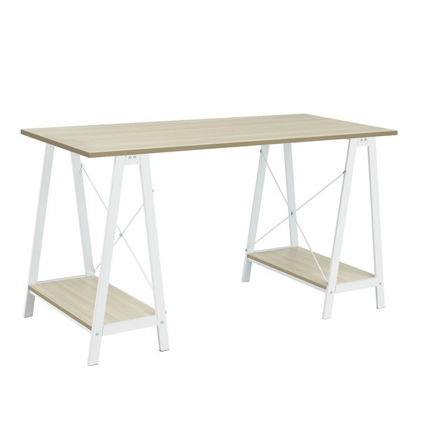Buy Habitat Trestle Table Office Desk - White | Desks | Argos