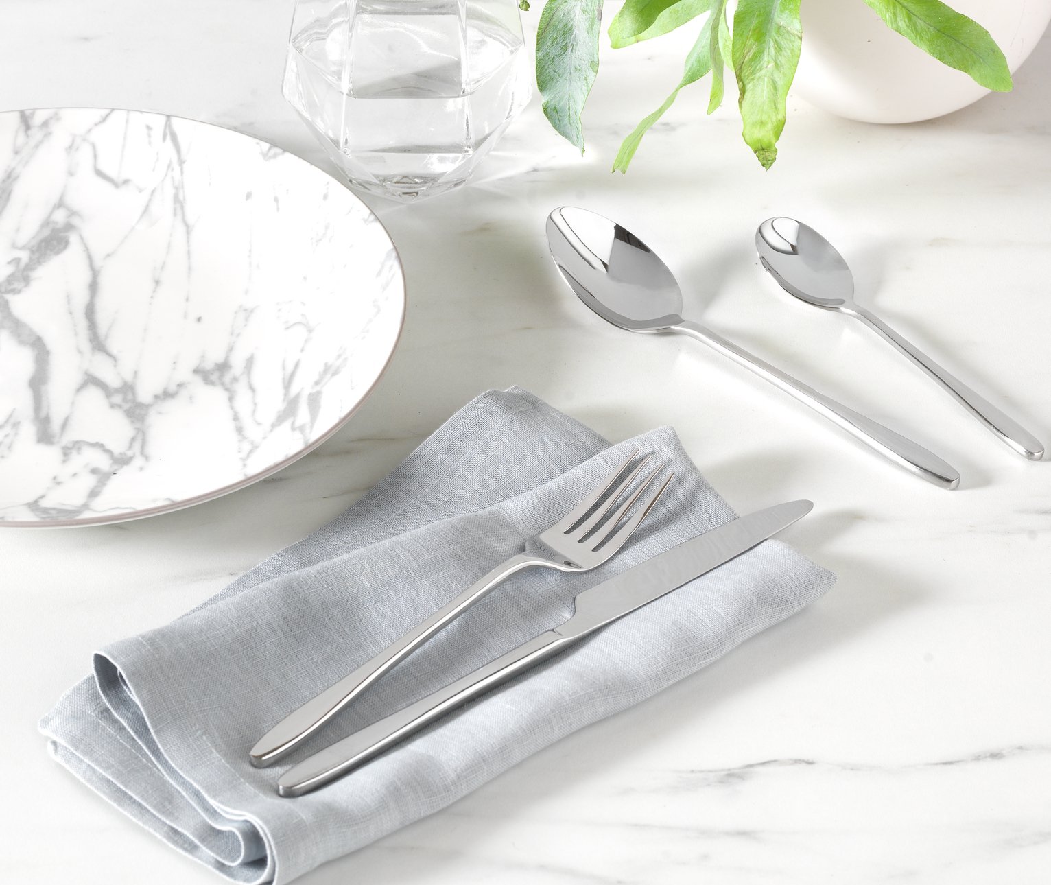 Habitat Allure 16pc Stainless Steel Cutlery Set