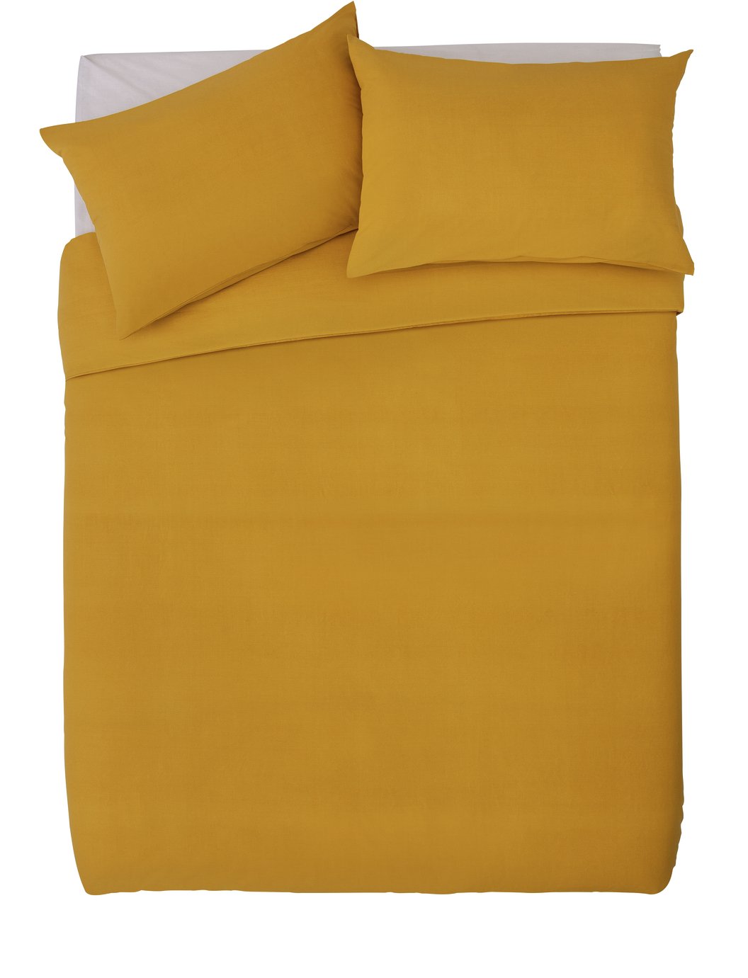 Habitat Cotton Rich 180 TC Plain Yellow Bedding Set - Double