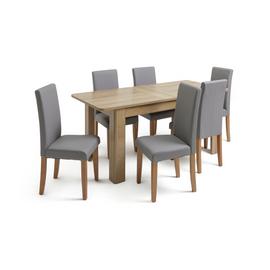 Argos Home Miami Curve Extending Table & 6 Chairs