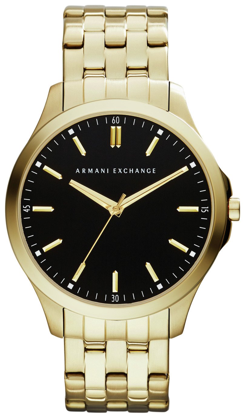 armani gold and black watch