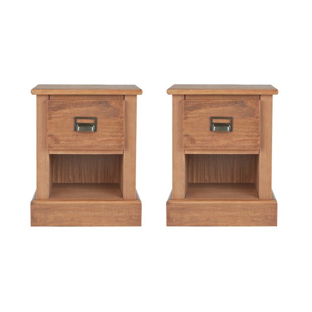 Buy Argos Home Drury 2 Bedside Tables Set Pine Bedside Tables