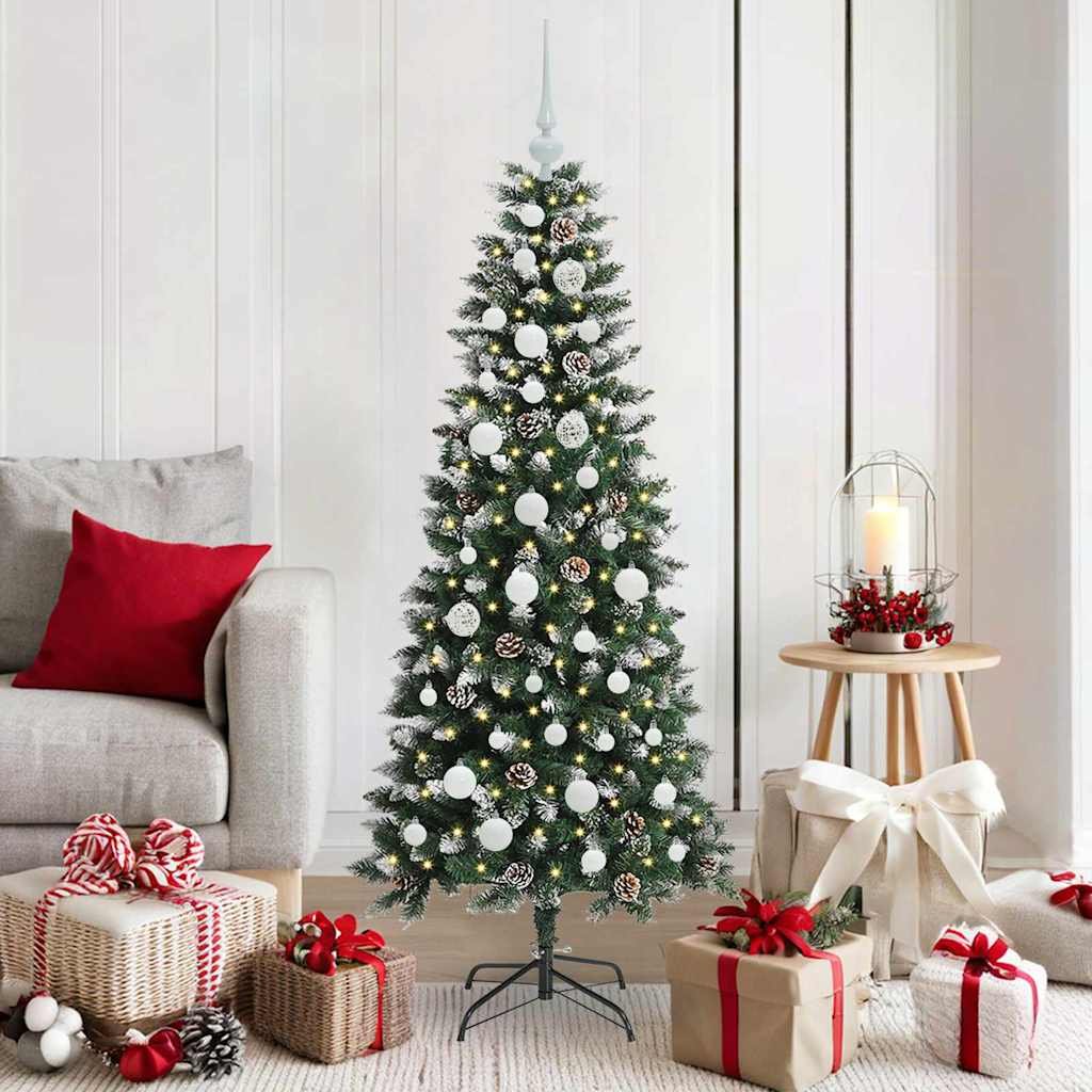 Walplus 150 LED Lights Artificial Christmas Tree Easy Assembly - Green - 150 cm