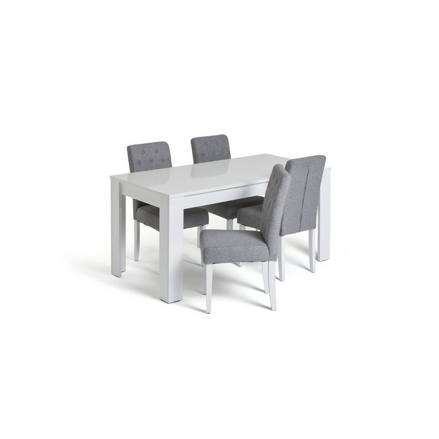 Argos table and chairs shop white