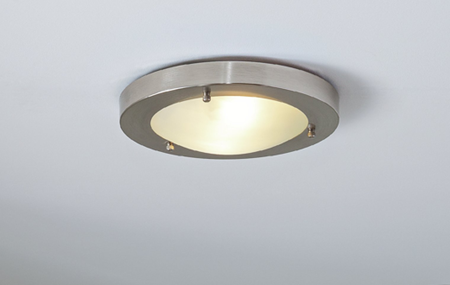 Argos Home Aspley Bathroom Flush to Ceiling Light - Chrome