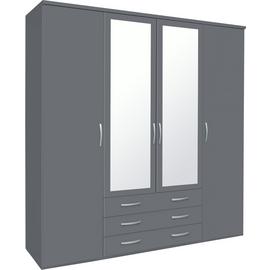 Buy Argos Home Malibu Gloss 4 Dr 3 Drw Wardrobe Black Walnut Wardrobes Argos
