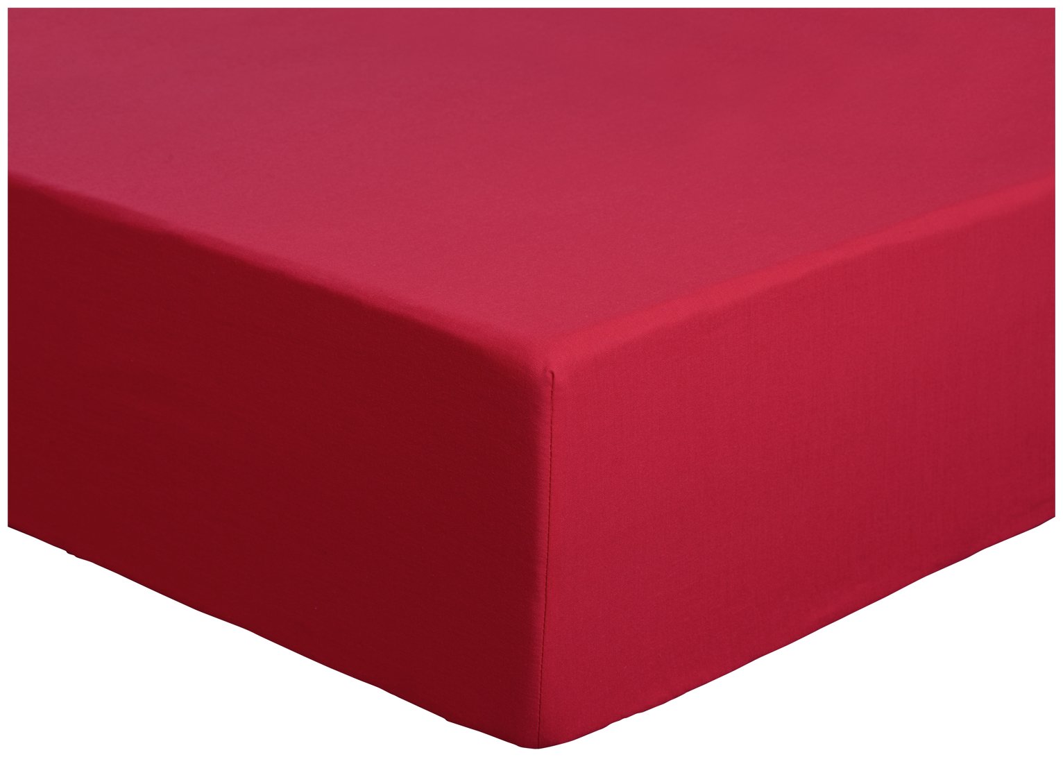 Habitat Easycare Plain Red Fitted Sheet - Kingsize
