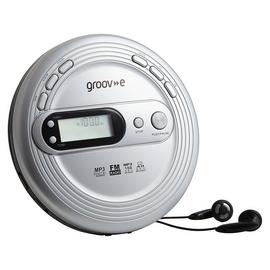 Groov-e Retro Personal CD Player - Silver 