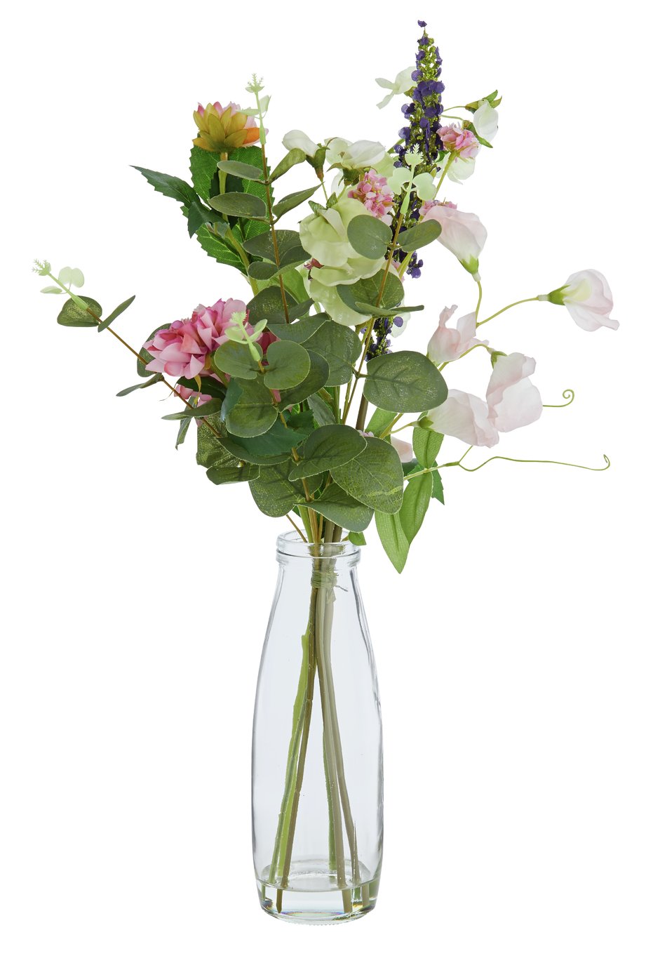 faux roses in vase