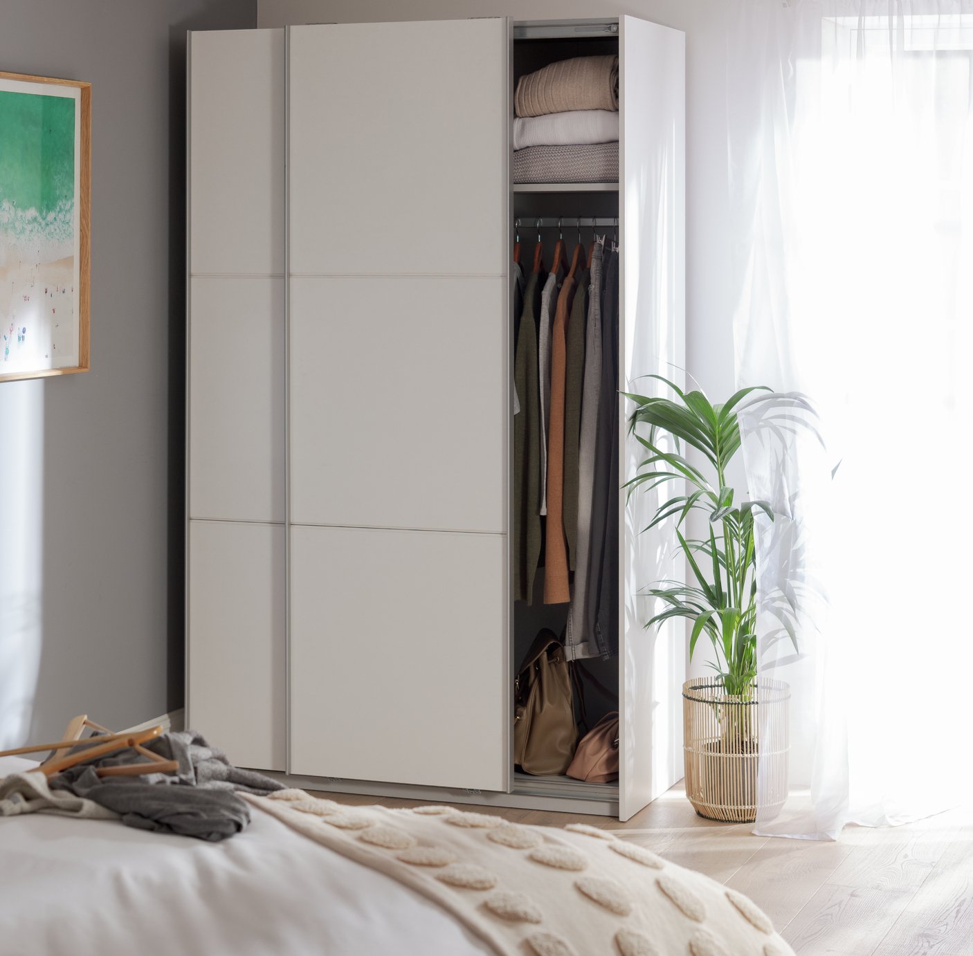 Habitat Holsted 120cm Sliding Wardrobe - White