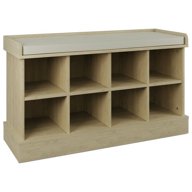 Buy Kempton Shoe Bench Oak Shoe storage Argos