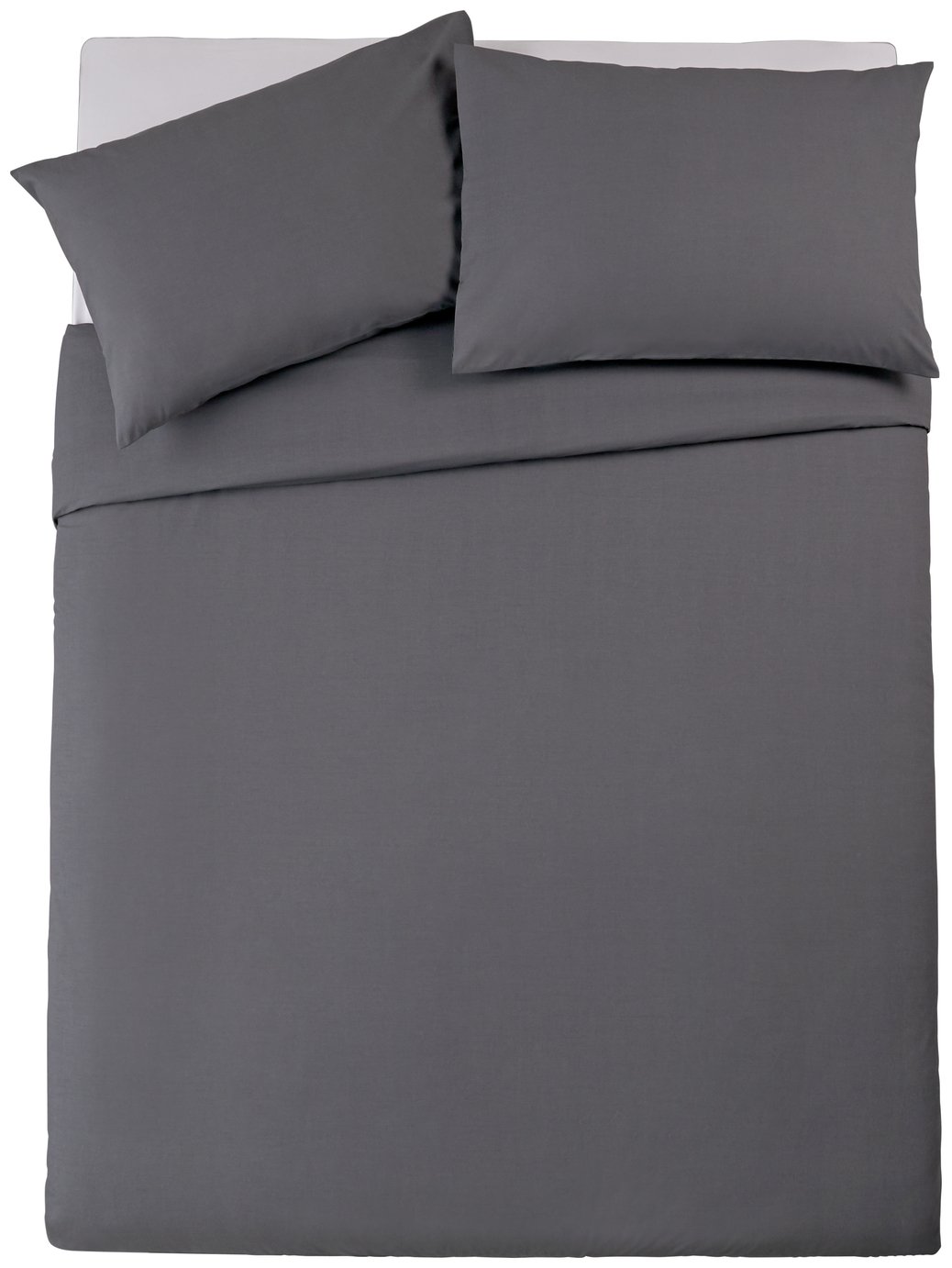 Habitat Cotton Rich 180 TC Plain Charcoal Bedding Set - King