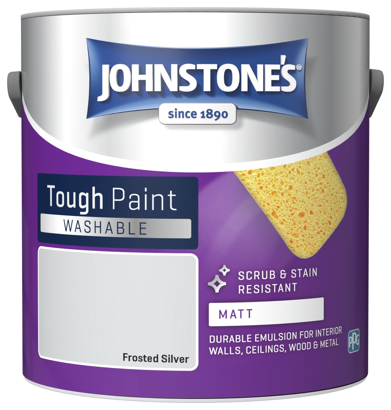 Johnstone's - Washable Matt Paint - Frosted Silver - 2.5L