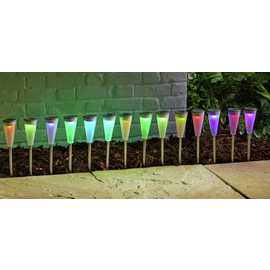 Garden by Sainsbury's Colour Change Solar Lights -Pack of 18