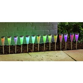 Garden by Sainsbury's Colour Change Solar Lights -Pack of 18