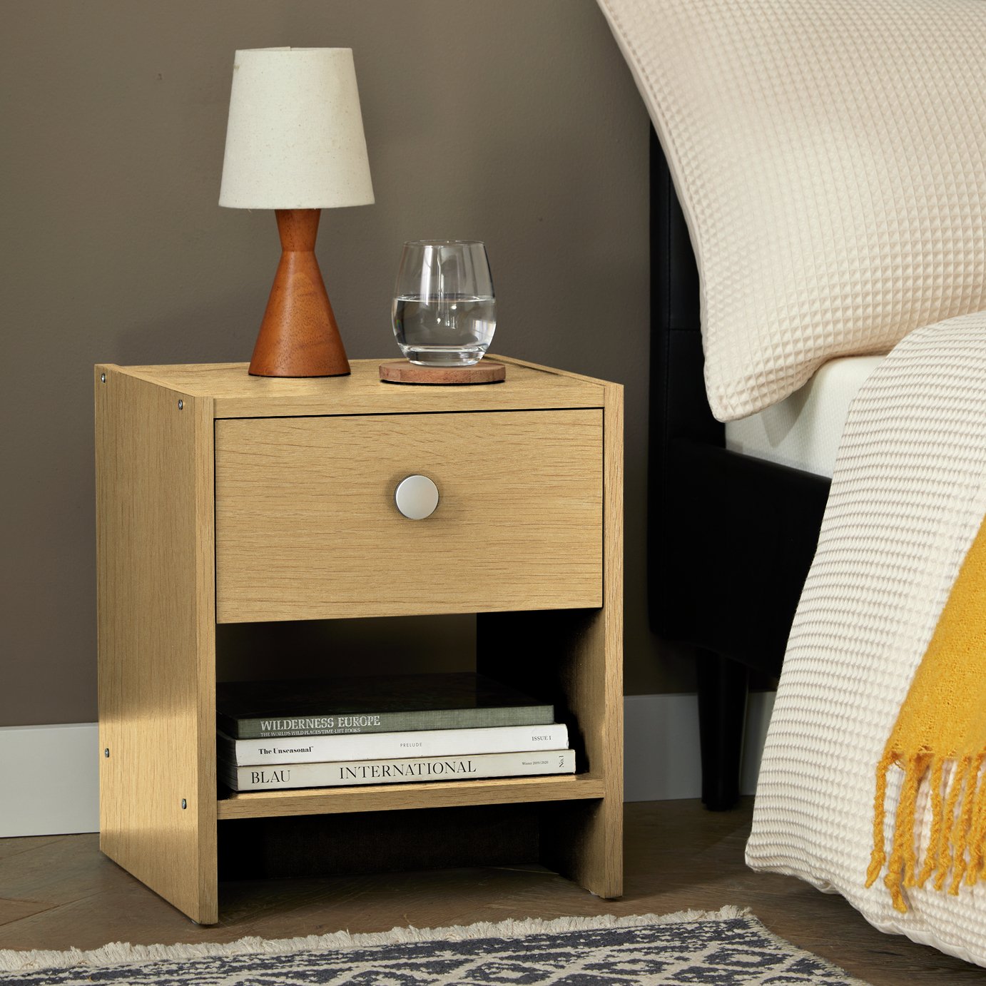 Argos Home Seville 1 Drawer Bedside Table