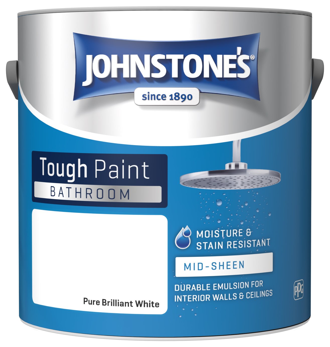 Johnstone's - Bathroom Mid Sheen - Brilliant White 2.5L