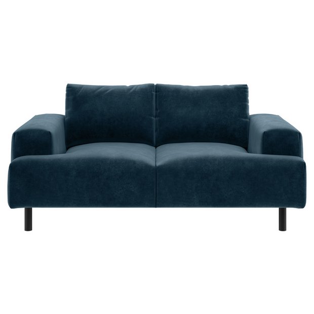 Buy Habitat Julien 2 Seater Velvet Sofa - Navy | Sofas | Argos