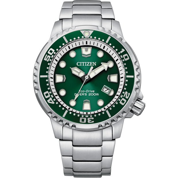 Buy Citizen Eco-Drive Men's Dive Stainless Steel Bracelet Watch | Men's  watches | Argos