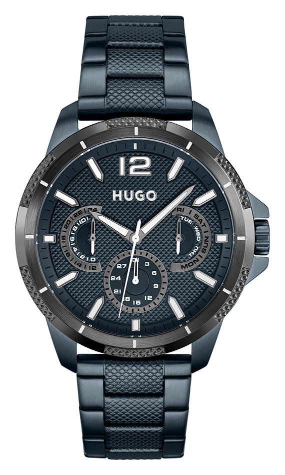 HUGO Sport Men's Blue Stainless Steel Bracelet Watch