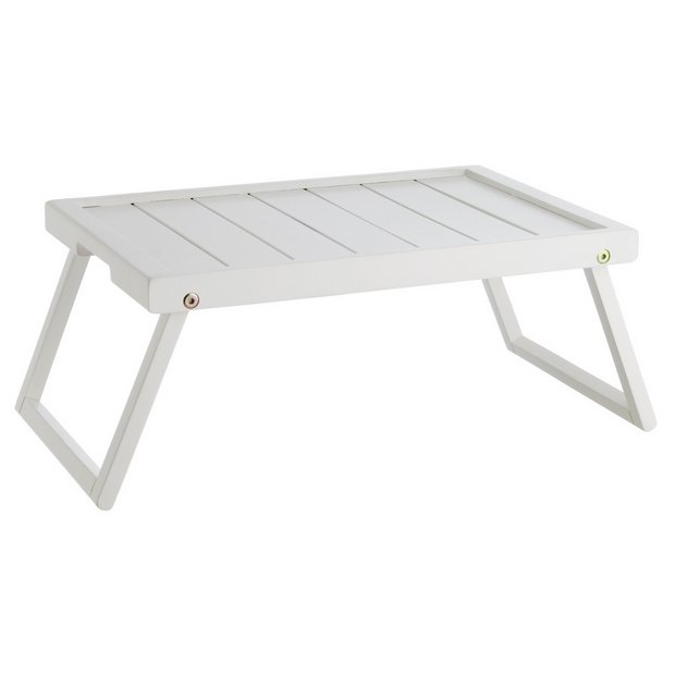 White wooden breakfast clearance tray