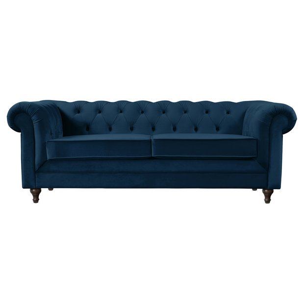 Velvet store chesterfield loveseat