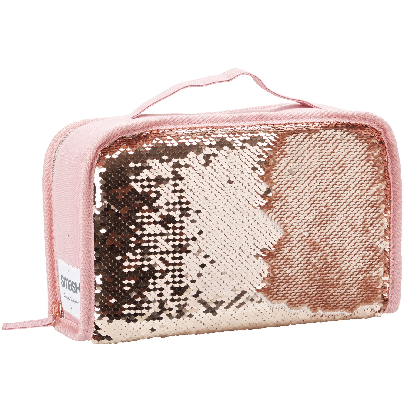 pink glitter lunch bag