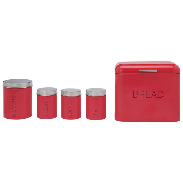 Argos grey tea 2024 coffee sugar canisters