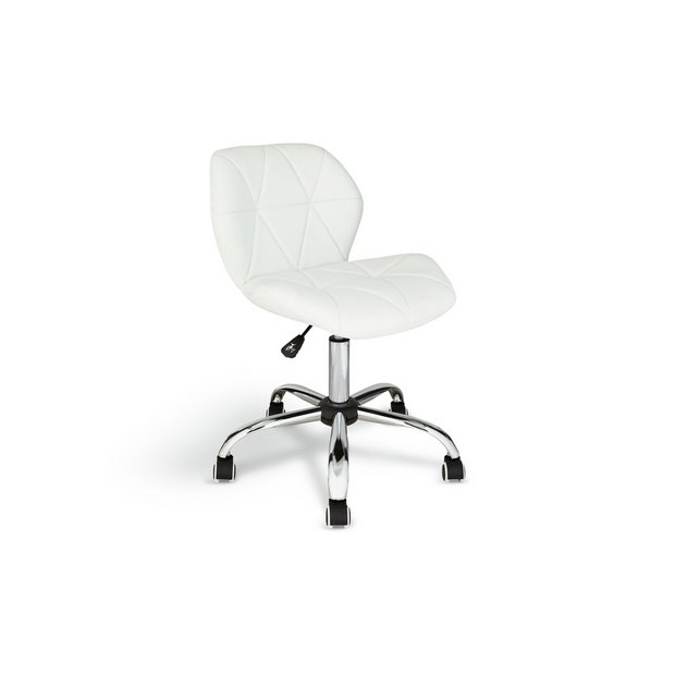 Buy Argos Home Boutique Faux Leather Office Chair - White | Office chairs | Argos