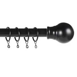 Argos Home Black Extendable Curtain Pole - 110 cm - 300 cm