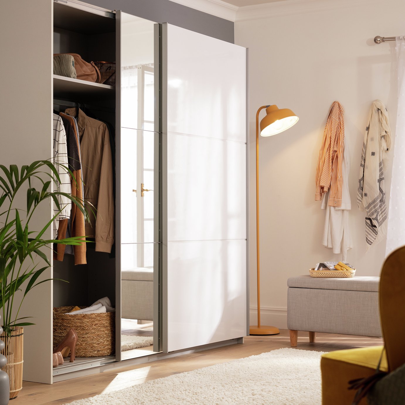 Habitat Holsted Mirror 200cm Sliding Wardrobe