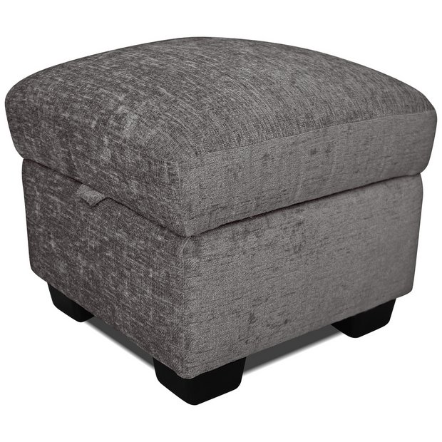 Buy Argos Home Tammy Fabric Storage Footstool - Charcoal | Footstools | Argos