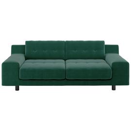 Habitat Hendricks 3 Seater Velvet Sofa - Emerald Green