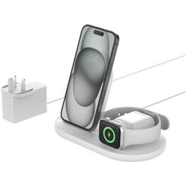 Belkin 3 in 1 Wireless Charger Stand Including Plug - White