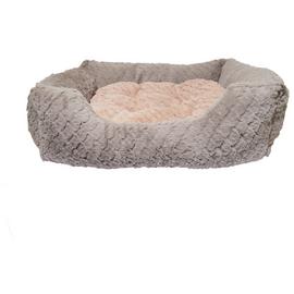 Rosewood Grey and Pink Square Pet Bed