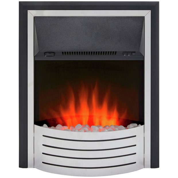 Buy Glen Fulford 2kW Contemporary Inset Fire - Stainless Steel | Electric  fires | Argos