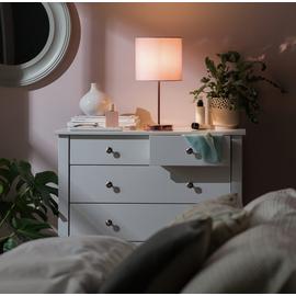 Argos Home Satin Stick Table Lamp - Rose Gold & Blush Pink