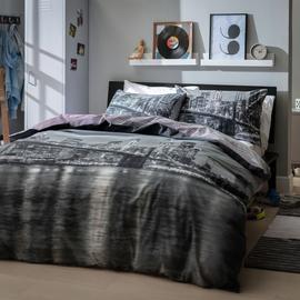 Argos Home New York & Stripe Black Bedding Set