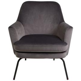 Habitat Celine Velvet Accent Chair - Grey
