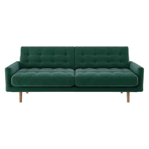 Green velvet sofa deals argos