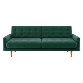 Habitat Fenner Velvet 3 Seater Sofa - Emerald