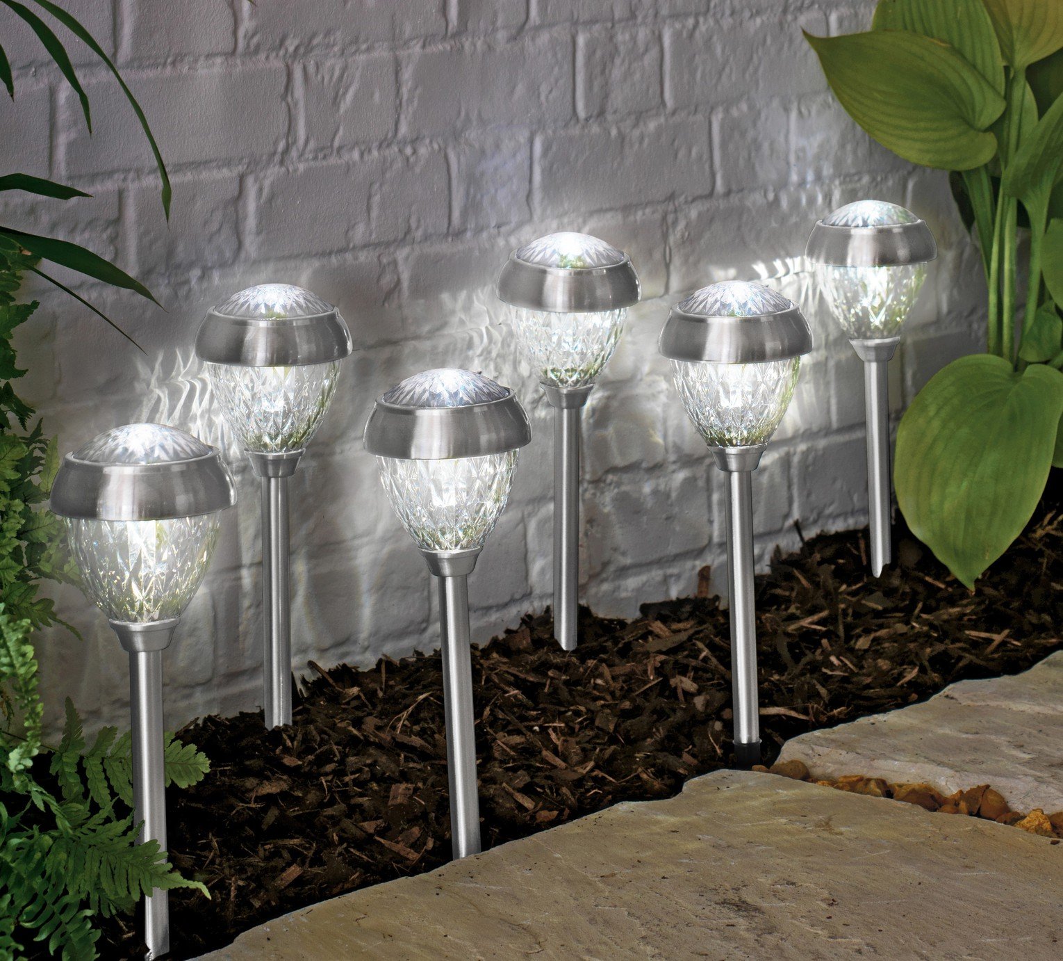 Argos Home Stainless Steel  Solar Lights - Pack Of 6
