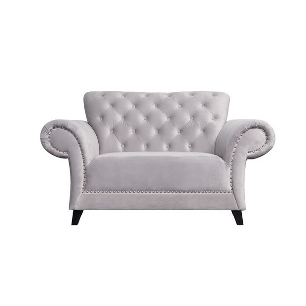 Buy Argos Home Chelsea Velvet Cuddle Chair Grey Armchairs