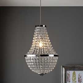 Argos Home Empire Chandelier Easy Fit Pendant Shade - Chrome