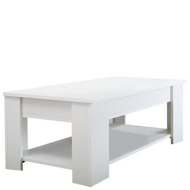 Pop up deals coffee table white