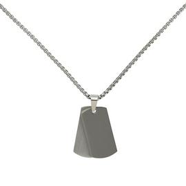 Revere Men's Stainless Steel Double Dog Tag Pendant Necklace