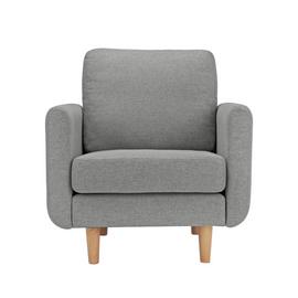 Habitat Remi Fabric Armchair in a Box - Light Grey
